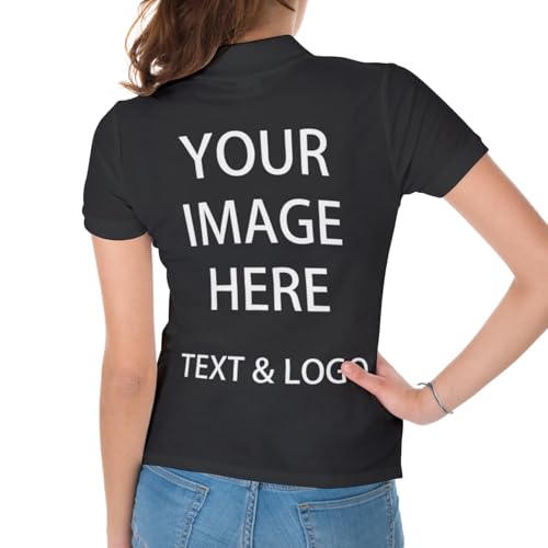 Custom Polo Shirts for Women Customize Your Text Custom Company Logo Personalized Short Sleeve for Sports Workwear3