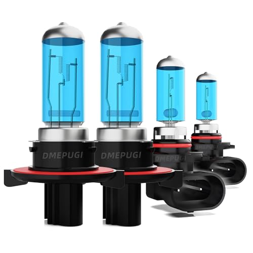 Image of CompatibleWith Raider 2006-2009 Halogen Headlight Bulbs,9008 /H13 High & Low Beam+ 9145 /9140 Fog Lights combo,Plug N Play,6000K White Light,Pack of 4