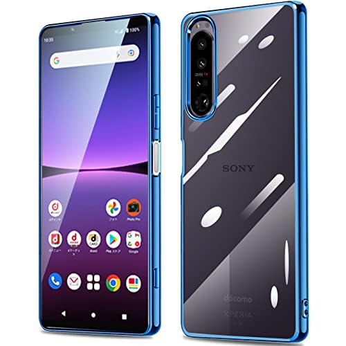 Amazon.co.jp: Xperia5 IV ケース クリア 青 SO-54C ケース SOG09