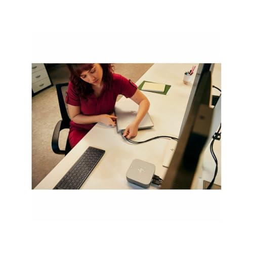 Image of HP Thunderbolt 4 Ultra 280W TAA G6 Dock (AW5N3AA) - for Desktop PC, Notebook - Charging Capability - 330 W - Thunderbolt 4-7 x USB Ports - 5 x USB Type-A Ports - Type-A - 2 -C - -C - 1 RJ-45 - Netwo