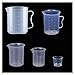 DBAILY Misurini Graduati Trasparente, Plastica Cucina Manico Beaker Laboratorio Misura Liquidi Dosatore Misurino(20 ml 50 ml 150 ml 250 ml 500 ml)