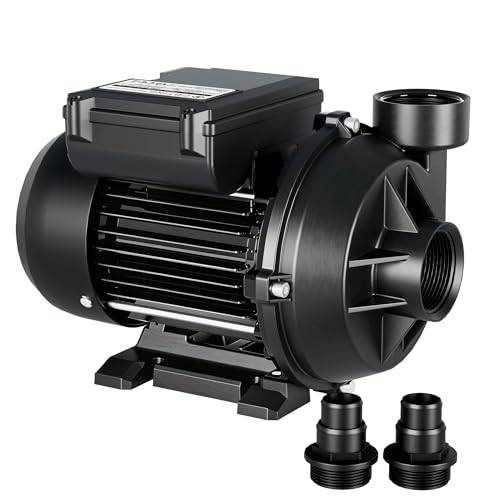 FOTING Bomba para Piscina 250 W - 9.000 L/h Circulación para Piscinas Desmontables - Altura Máx. 7,5 m - 230V 50Hz - Protección de Sobrecarga Térmica