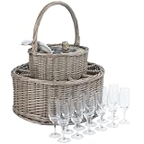 Red Hamper Chilled Drinks Picnic Basket