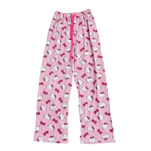 Pantalon Pijama Mujer Kitty Suaves Pantalones de Pijama