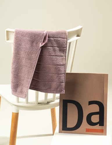 Image of DAMENSCH 100% Cotton Hand Towel, Super Soft Gym Towel for Men Workout, Ultra Absorbent Kitchen Towels Cotton, Quick Dry, Long Lasting Colours Hand Towel Set-Dusty Pink