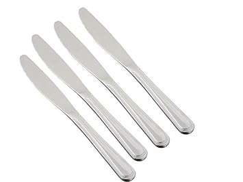Dishita Creations Stainless Steel Set of -4Pcs- Butter Knife (Impress, 14 Gauge) Size of Knife 20Cm