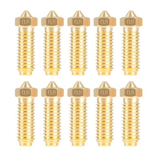 IdeaFormer-3D 10Pcs 0.8mm 3D Printer Nozzle Kit for Anycubic Kobra 3 Series, Extruder Hotend Brass Nozzles for Anycubic 
