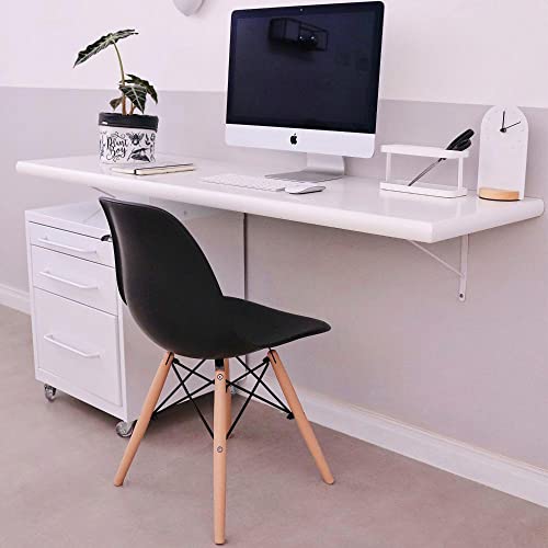 Cadeira Charles Eames Eiffel Preta Base Madeira glide