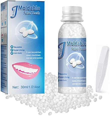 Tooth Repair Kit - Temporary Teeth Replacement Kit for Temporary Restoration of Missing & Broken Teeth Replacement Dentures, DIY Heat Fit Beads