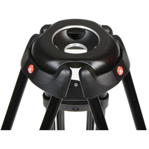 Image of Manfrotto MVH502A,546GB-1 Professional Fluid Video System with Aluminum Tripod and Ground Spreader (Black)
