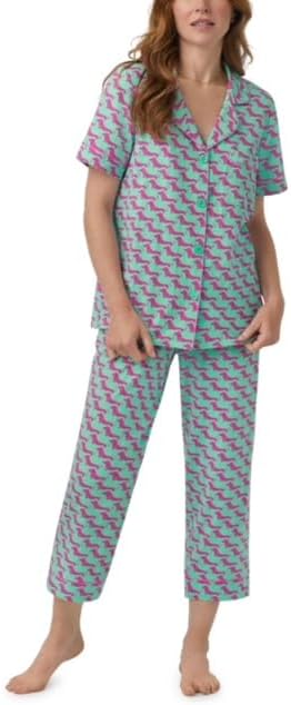 BedHead - Jersey Knit Capri PJ Set - Dog Walk - Medium - Image 4
