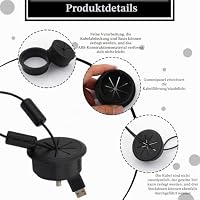 4 Stück Kabeldurchführungen Kunststoff,60mm Flexibel Kabeldurchführung,Kabeldurchführung Schreibtisch,Schreibtisch Kabeldurchführung,Kabeldurchlass Schreibtisch,Für Schreibtisch Computertisch – Ansicht 3