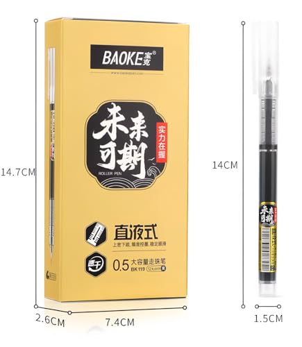 Bolígrafos BaoKe BK119 Gel 0.5mm Punta Fina 12 Pzs miniatura 7