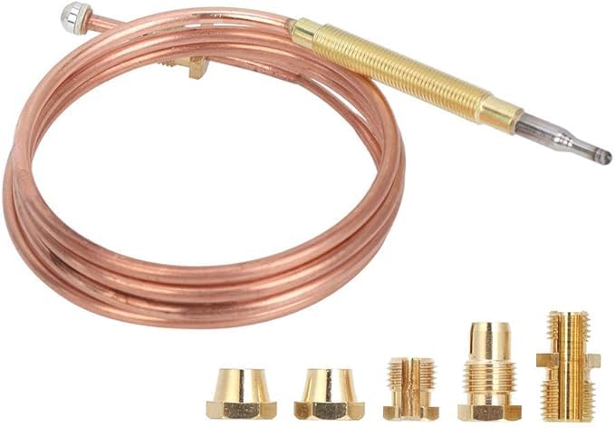Gas Stove Thermocouple Universal Heater Thermocouple Kit | Fits Propane Natural Gas Pilot Assembly Fireplaces Replacemen for Firepit Heater, Pizza Ovens Boilers,Gas Water Heater