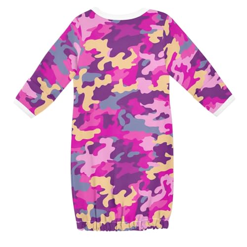J JOYSAY Colorful Camo Classic Baby Sleeper Gowns for Girls Boys Cotton Infant Sleeper Pjs2
