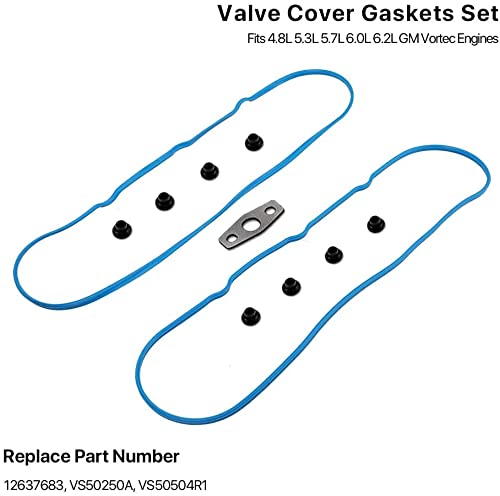 Miniatura 4 de Juego de juntas de tapa de válvula compatible con Chevy Silverado, Suburban, GMC Sierra, Tahoe, Trailblazer, Yukon, Envoy, Cadillac Escalade - OE