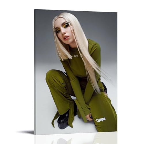 HUEXIANG Ava Max Singer - Póster de álbum musical para decoración de pared, 40 x 60 cm, estilo marco