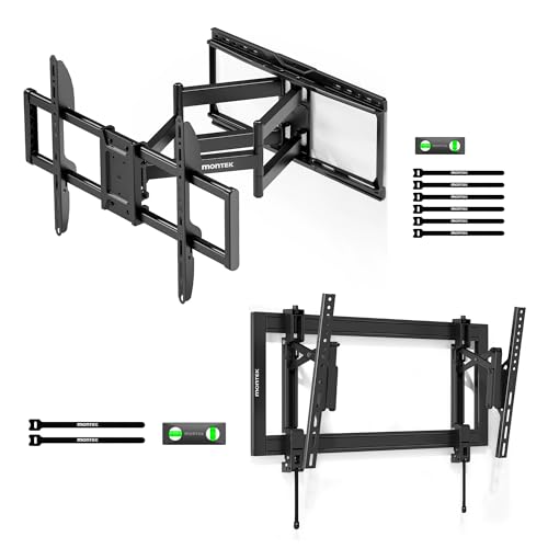 monTEK Heavy Duty TV Wall Mount for 37-90 Inch TVs & monTEK Heavy Duty Tilting TV Wall Mount Barckt for 37–90" TVs