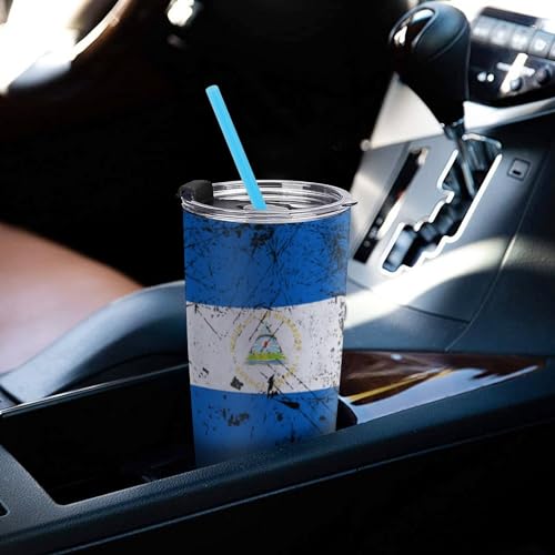 Portavasos para carro universal 4PCS textura bandera Nicaragua miniatura 7