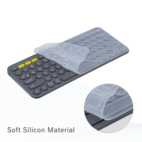 Protector de teclado silicona transparente compatible con Logitech K380 miniatura 3