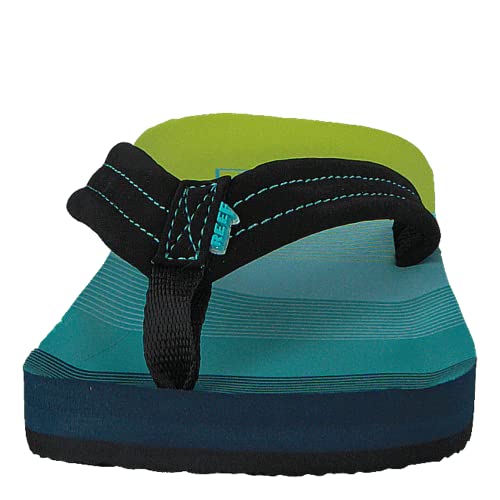 Reef Boy's Ahi Sandal, Aqua/Green, Little Kid 5-6 #TOP3