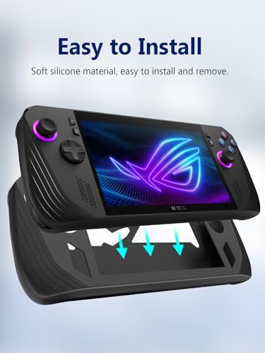 Image of Silicone Case for ASUS ROG Ally X 2024 New Soft Silicone Anti-Fall Shockproof Protective Kids Friendly for Rog Ally X Gaming Console Accessories (Blue)