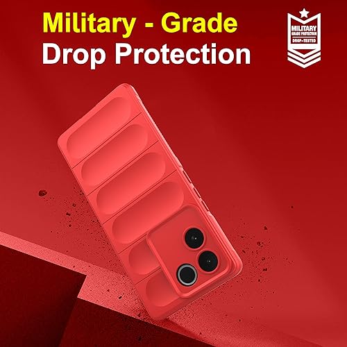 Image of Amazon Basics Back Case Cover for Vivo T2 Pro 5G (Silicone Red)