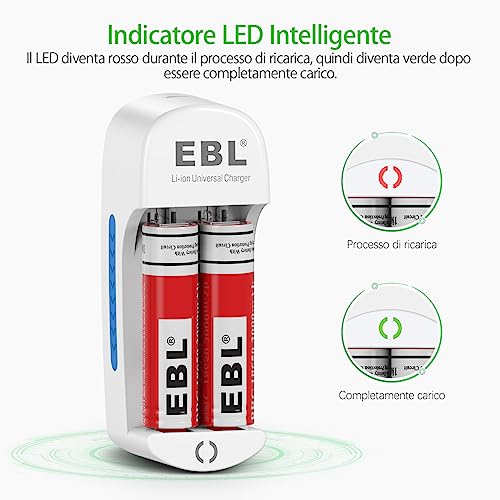 EBL 6412 Caricabatterie 18650 Universale