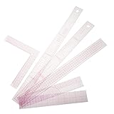 ADOCARN 6pcs Multi-function Sewing Rulers Set for Clothing Tailoring with Curve, Square and Straight Edge, Metric Marked Cutting Tools for Fabric Crafts and Diy Sewing