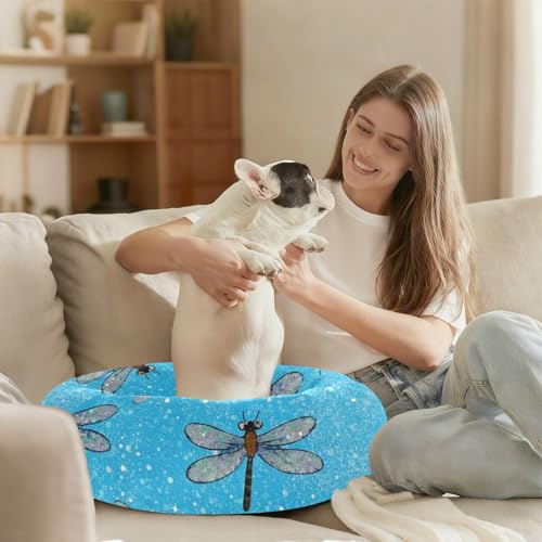 Lit confortable pour chien et chat bleu taille M isolant - 7
