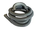 12Ft - Universal Washing Machine Drain Discharge Hose by Zulu Supply, Corrugated Rubber, Fits Most Washer Drain Outlets, Large, XL, Extra Long, Extension