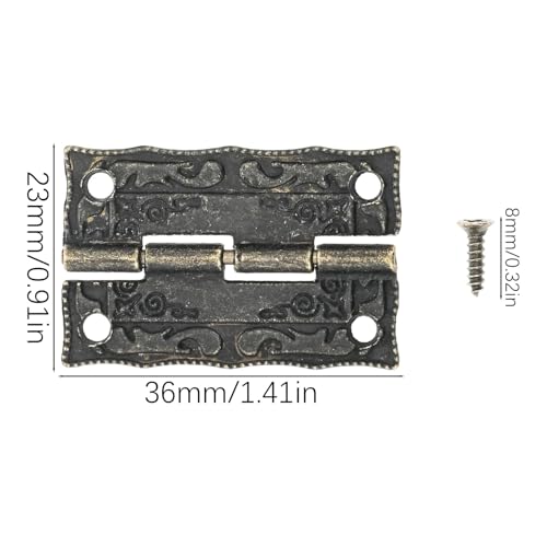 Charnières et fermoir boîte bijoux bois au style rétro rigide