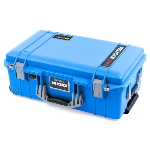 Image of Electric Blue Pelican 1535 Air Carry-on Case - Comes empty - Silver Handles & Latches.