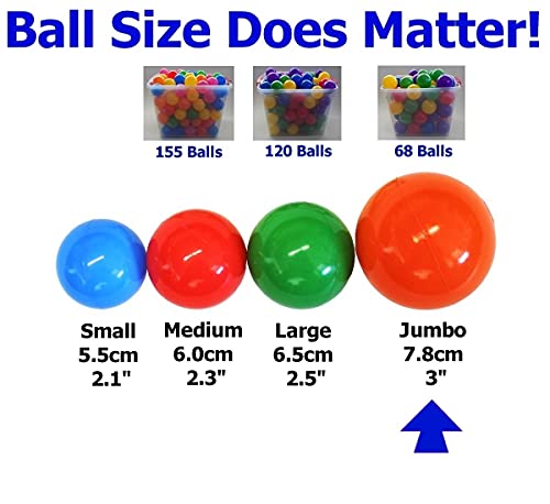 My Balls Pack Of 150 Jumbo 3" Size Standard Grade Ball Pit Balls For Home Use ( Standard Home Grade, Pack Of 150 ) #TOP3