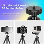 UBeesize Phone Tripod, UBeesize 12 Inch Flexible Cell Phone Tripod Stand Holder with Wireless Remote Shutter & Universal Phone Mount, Compatible with Smartphone/DSLR/GoPro Camera - Image 6