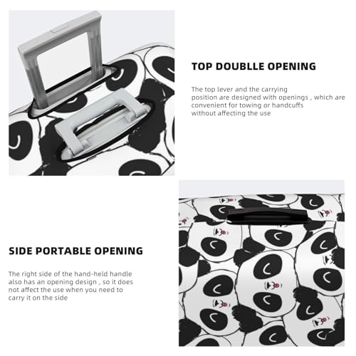 Panda Bear Luggage Cover Washable Elasticated Luggage Covers for Suitcase tsa Approved Stylish Dust and Scratch Resistant Luggage Case Protector4