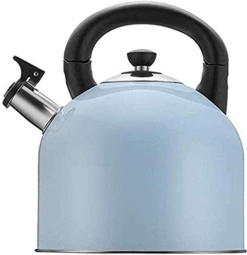 Teekanne Edelstahl Pfeifkessel Gaskessel für Induktionskochfelder Gaskeramik Küche Camping Herd Kessel 4L, Pink