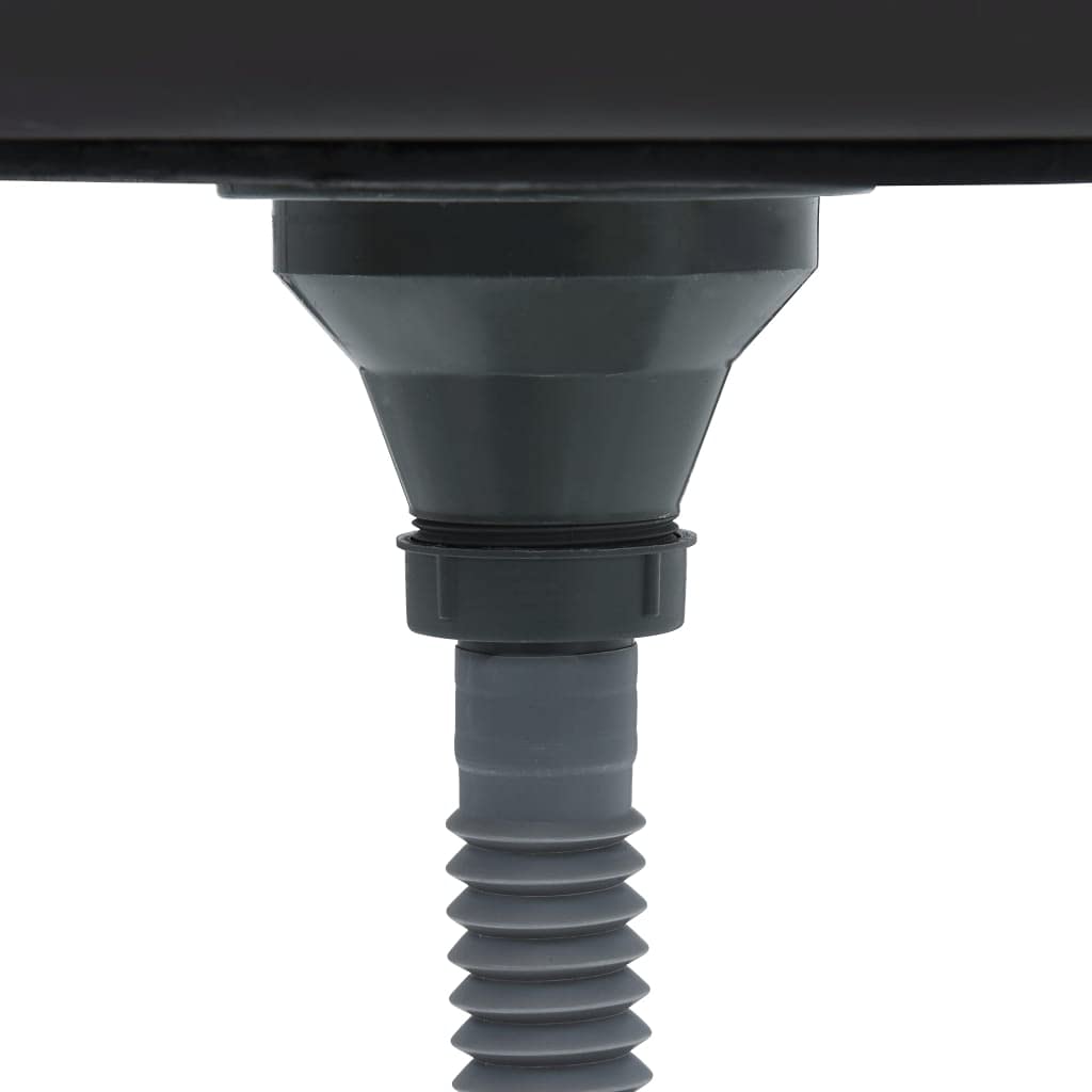 vidaXL Fregadero de Cocina con Escurridor, Pila Encima de Armario, Pileta de Cocina Superior, Lavabo Decorativo para Hogar, Acero INOX