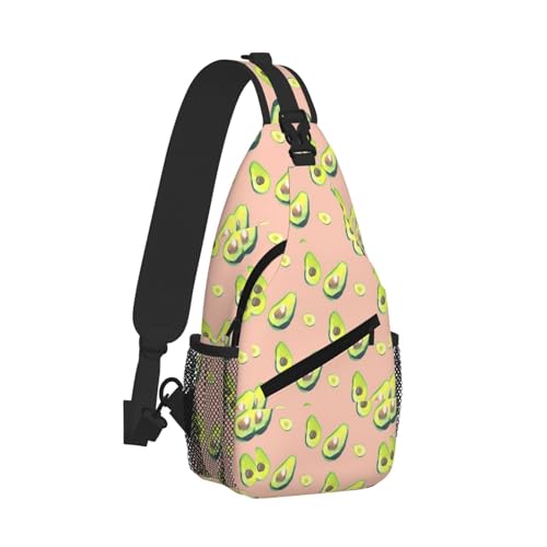 Many Avocado Images Printing Fashion Sling Bag For Men Chest Shoulder Backpack Crossbody Motocycle Daypack For Travel Hiking2