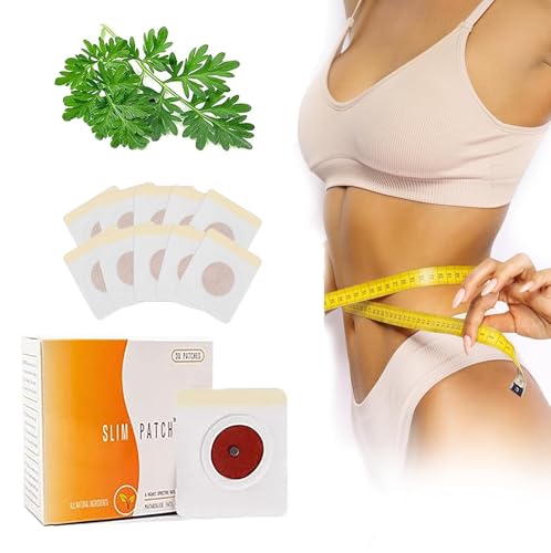 30 Piezas Parches Adelgazantes Abdominales Naturales,Parche de Ombligo para Quemar Grasa y Reducir Cintura,Slimming Patches para Mujer y Hombre,Fácil Aplicación para Moldear Vientre y Abdomen