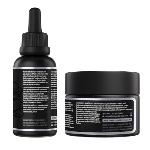 The Beard Struggle Warrior’s Beard Balm & Night Liquid Elixir Beard Oil Bundle Moisturizing, & Healthier Beard Growth - Silver Collection - Viking Storm image 4