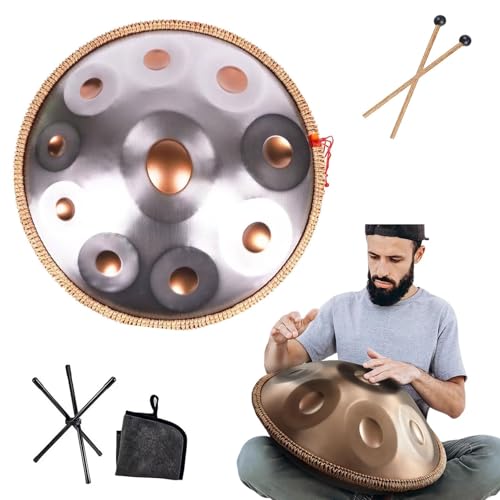 432/440Hz �n���h�p���h�����A9/10/12�� 22�C���` �X�`�[�����n���h�p���Ŋy��A��l�p�n���h�p��D�}�C�i�[�o�b�O�ƎO�r�t���A�T�E���h�q�[�����O�A�ґz�A���K��(Gold+Silver,12 notes(440hz))