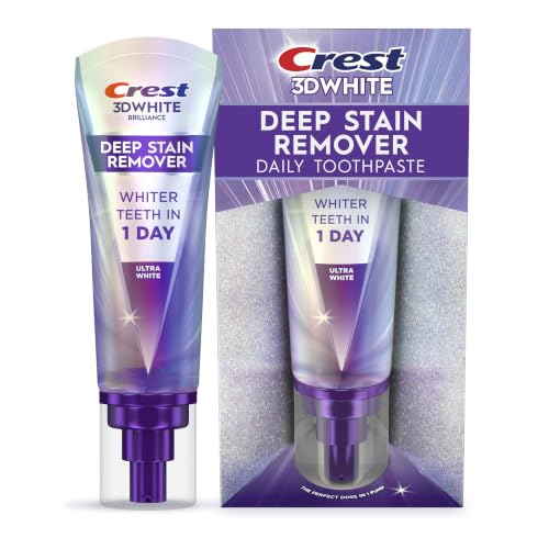 Crest Toothpaste 3DWhite Deep Stain Remover Ultra White - 3.1oz - Daily Use - Whiter Teeth in 1 Day!