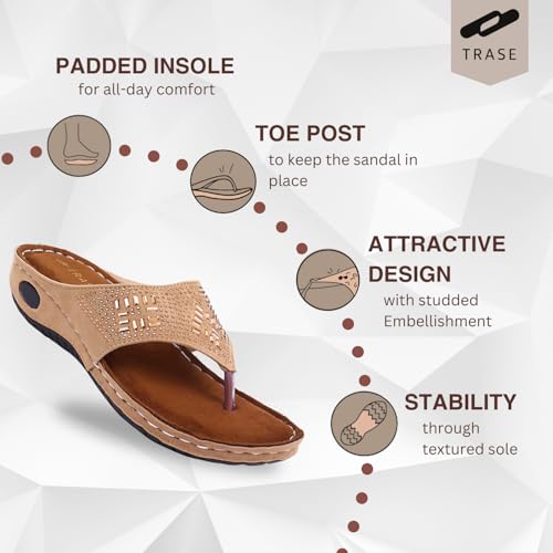 Image of TRASE Women's Fashion Slippers | Doctor Ortho Soft & Comfortable Slip-Ons for Women & Girls | Lightweight & Stylish, Diabetic & Orthopedic Footwear, Good for Knee & Foot Pain