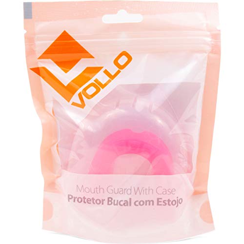 Protetor Bucal com Estojo, Vollo Sports, Rosa