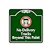 Afterprints No Delivery Trucks Beyond This Point Unique Novelty Aluminum Metal Sign 12