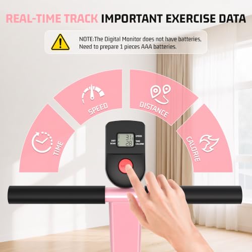 Image of ANCHEER Manual Treadmill Foldable Non-Electric Walking Running Machine