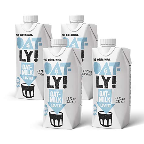 Oatly Low Fat Oatmilk, 11 Ounce (4 Pack), Single Serve