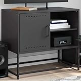 【Installation Sécurisée】 Ce meuble TV peut être fixé au mur avec le support fourni pour éviter tout basculement et assurer la sécurité des enfants et animaux. Il est idéal comme meuble d’appoint, armoire de rangement ou meuble tele noir polyvalent.