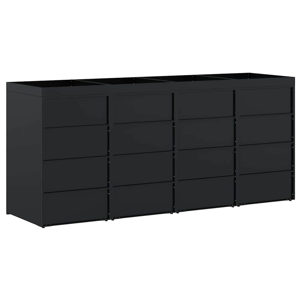 Almacenamiento de Cubos Wheelie para 4 Cubos Negro,Casa y jardín,Productos del hogar,Accesorios para contenedores de residuos,Soportes para contenedores de residuos,94.2kg-3394740